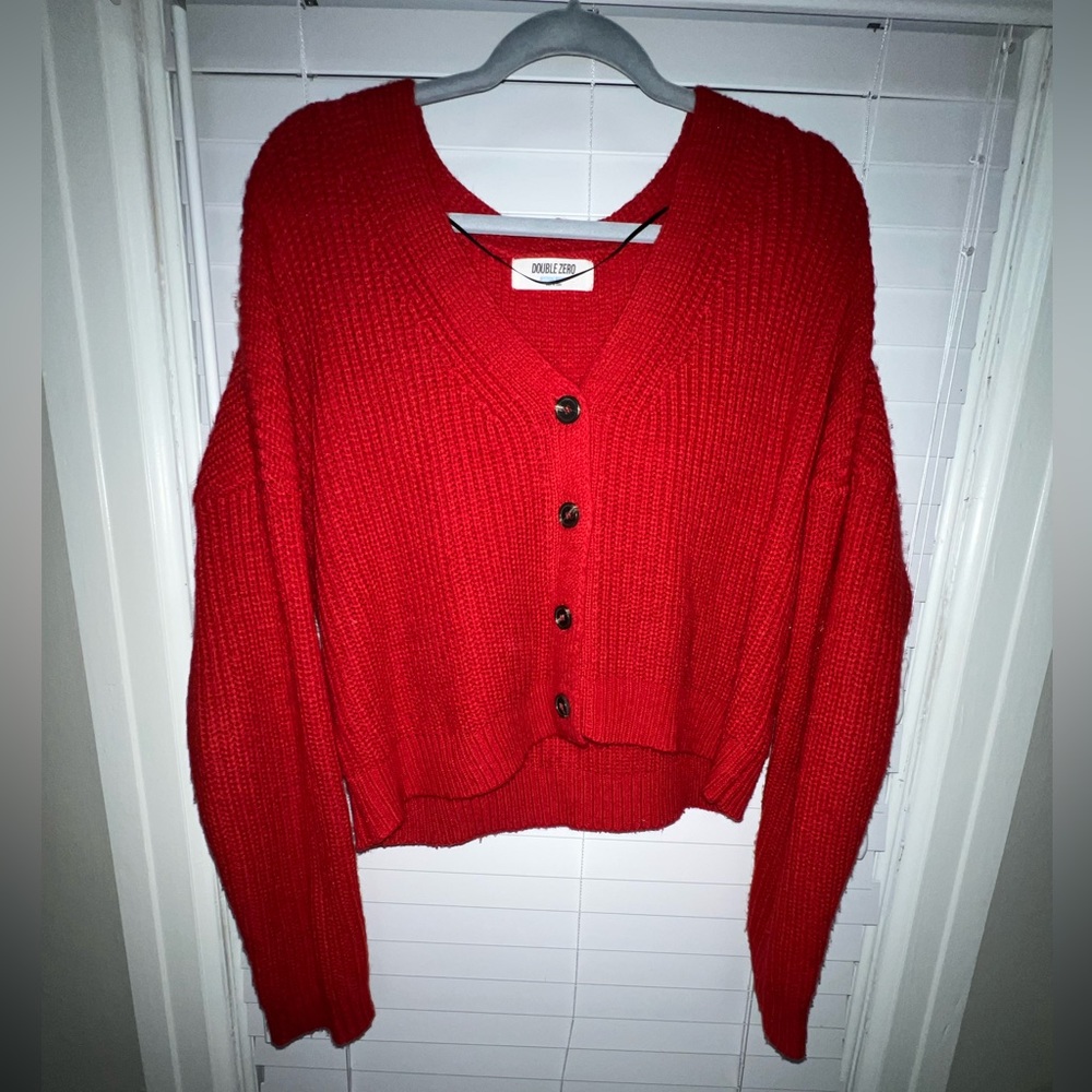 Red Cropped Sweater